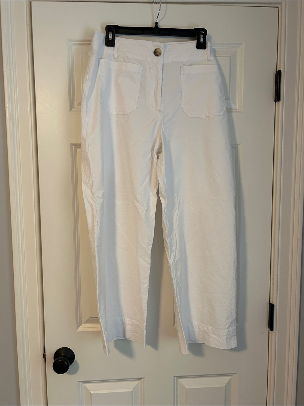 Nicole Miller White Tailored Waistband Trousers